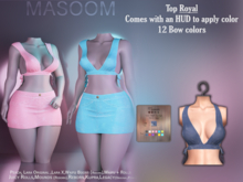 [[ Masoom ]] Denim Delight Top - Royal