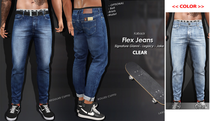 <Kalback> Flex Jeans Clear