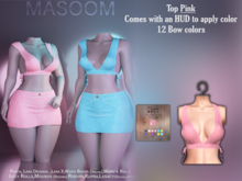 [[ Masoom ]] Denim Delight Top - Pink