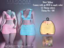 [[ Masoom ]] Denim Delight Skirt - Yellow
