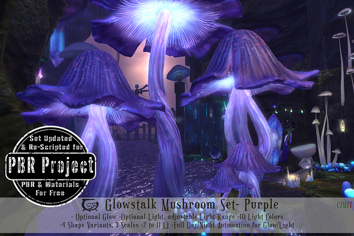 Glowstalk Mushroom Set- Purple