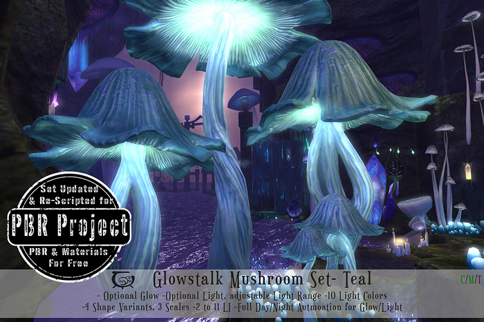 Glowstalk Mushroom Set- Teal