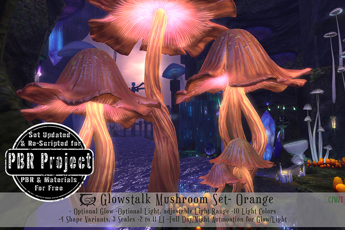 Glowstalk Mushroom Set- Orange