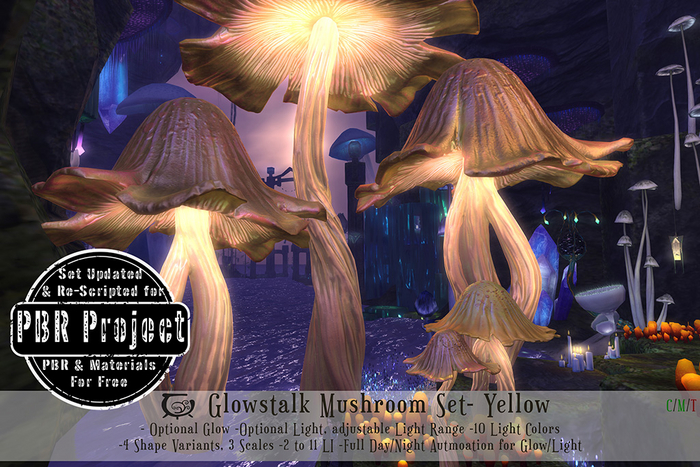Glowstalk Mushroom Set- Yellow