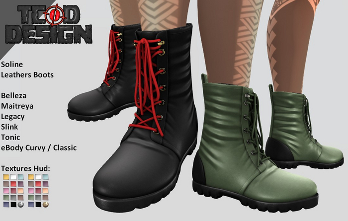 Leathers Boots ~ Soline [Textures Hud]. DEMO