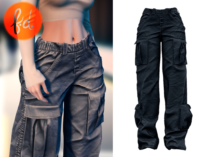 (fd) Grunge Cargo Pants - Ocean