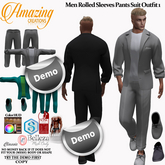AmAzInG CrEaTiOnS Men Rolled Sleeves Pants Suit Outfit 01 Demo