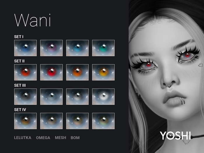 YOSHI - Fantasy eyes, demon eyes, Wani Eyes - FATPACK