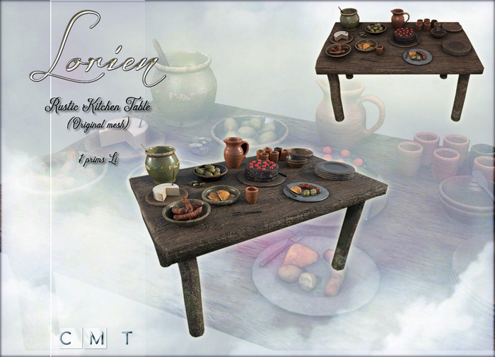 LORIEN RUSTIC KITCHEN TABLE BOXED