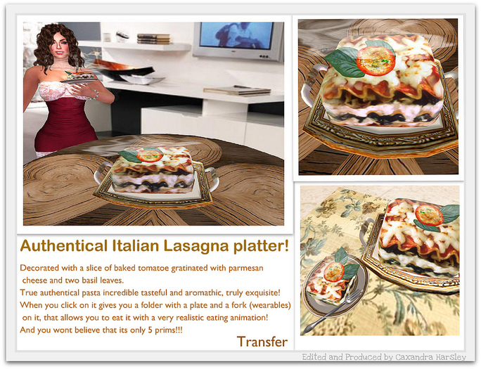 Authentical Italian Lasagna platter!