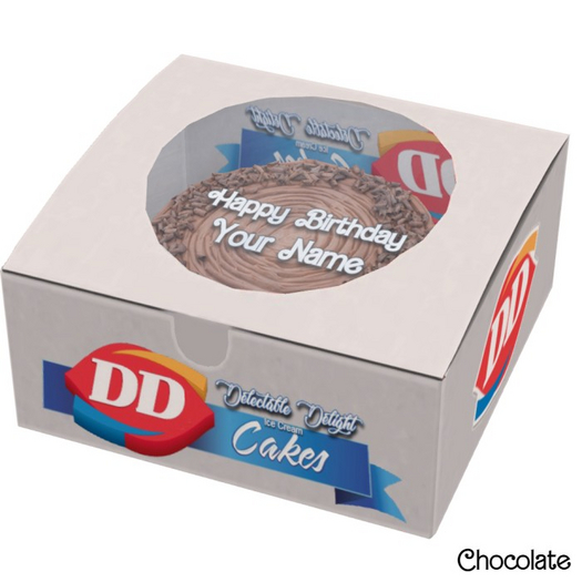 Wearable HAPPY BIRTHDAY 'PERSONALIZED' CHOCOLATE CAKE in BOX with CAKE & FORK Giver! (Boxed)