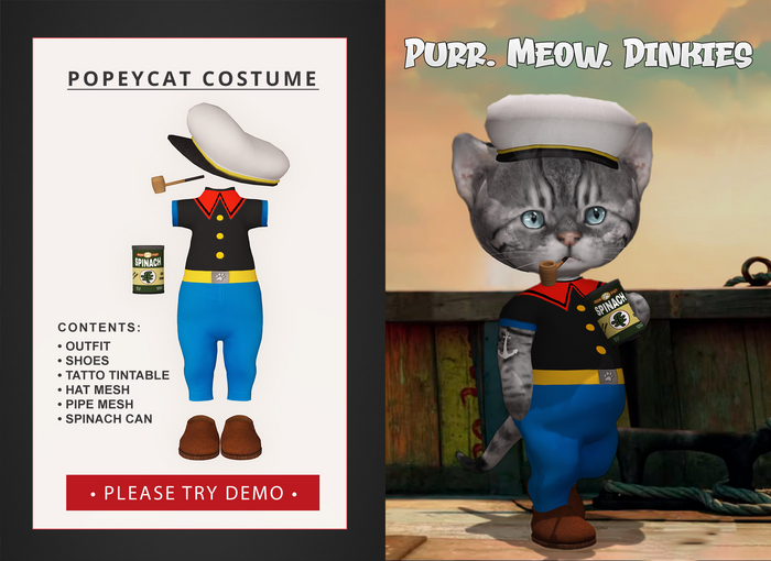 PMD Popeycat Costume Dinkies