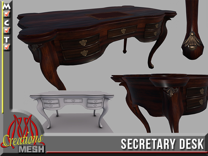|Furniture |PBR Secretary Desk Full Perm Mesh PBR