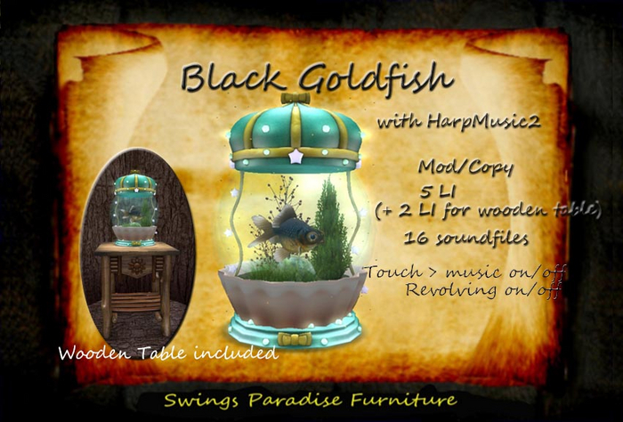 Black Goldfish Music Box Set