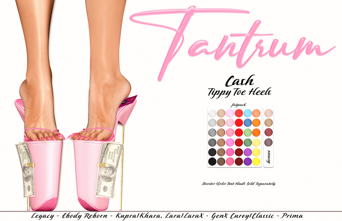 Tantrum - Cash Tippy Toe Heels - Fatpack 