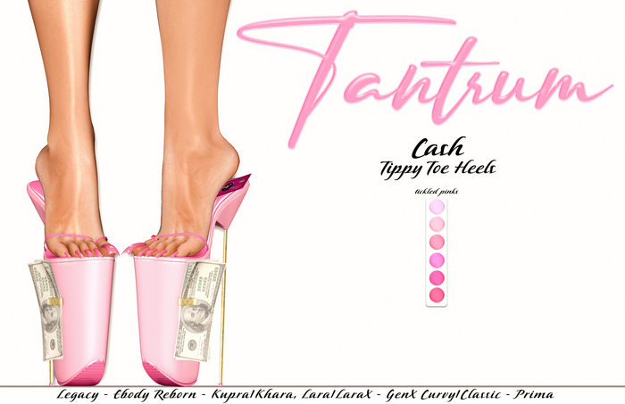 Tantrum - Cash Tippy Toe Heels - Tickled Pinks 