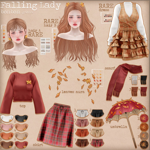 bonbon - falling lady - scarf 1