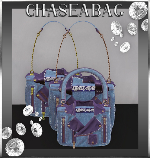 {Purple} "Pretty Denim Handbag"