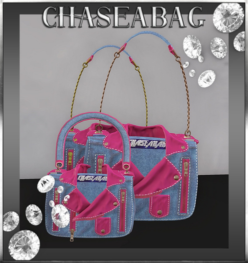 {Pink} "Pretty Denim Handbag"