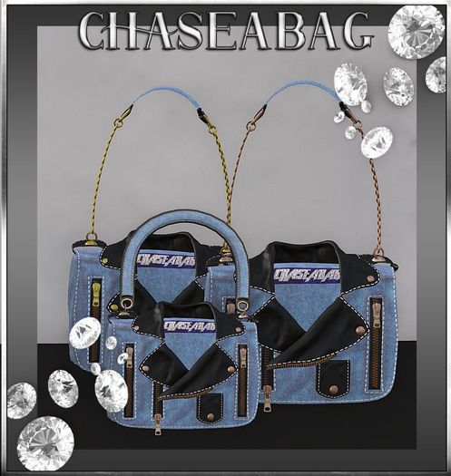 {Black} "Pretty Denim Handbag"