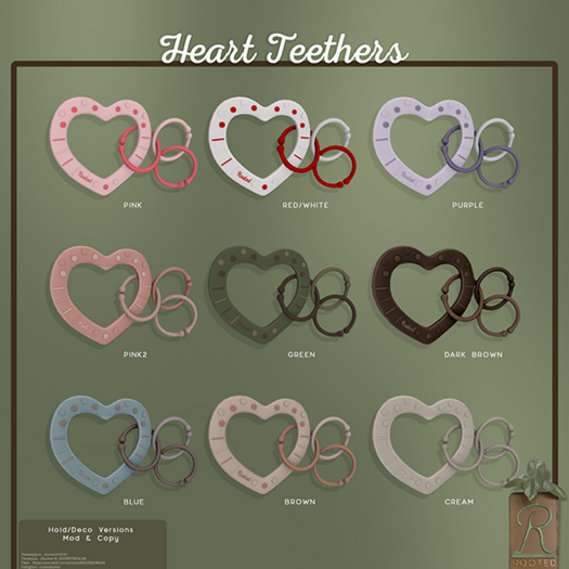 Rooted - Heart Teether - Purple