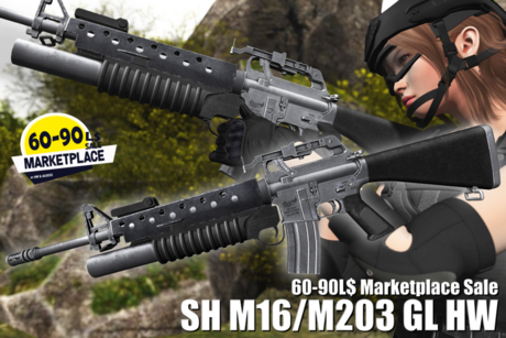 Second Life Marketplace - SH M16/M203 GL HW [SG] F (Unpack)