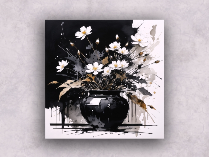 Canvas: Ink - Ikebana C