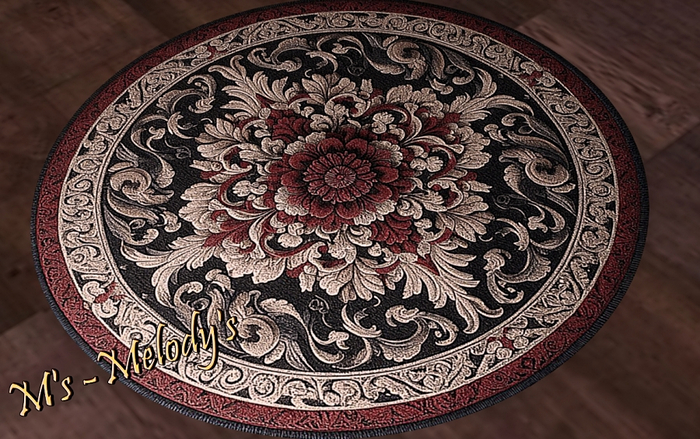 M's - Round Baroque Carpet - "Baroque Mandala"