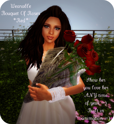 Wearable Bouquet Of Roses - Red