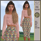 CROPPED SWEATER&DITSY PENCIL SKIRT