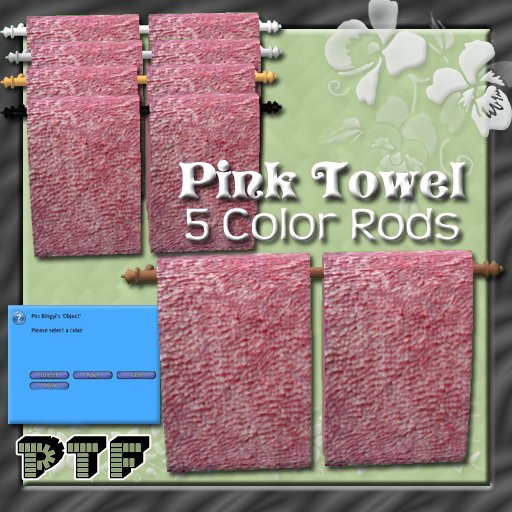 Pink Towel w/ Color Changing Rod *BLUE MENU*