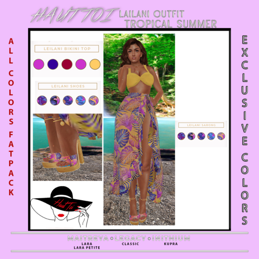 [HT]Leilani-Bikini Sarong Outfit-Tropical Summer Fatpack(wear)