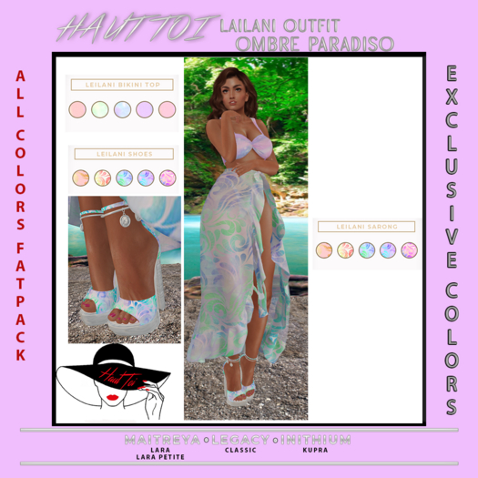 [HT]Leilani-Bikini Sarong Outfit-Ombre Paradiso-Fatpack(wear)
