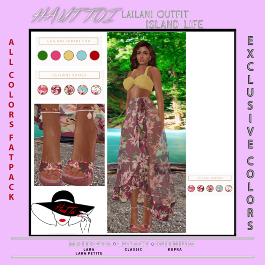 [HT]Leilani-Bikini Sarong Outfit-Island Life-Fatpack(wear)