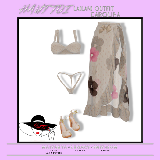 [HT] Leilani-Bikini Sarong Outfit- Ice Cream Flower/2(wear)