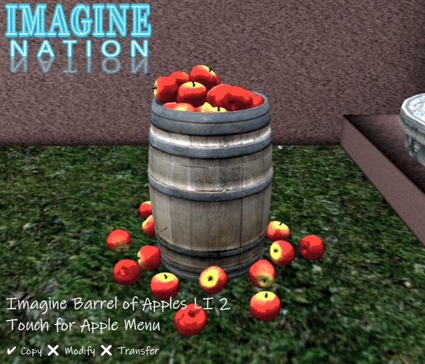 Imagine Apple Barrel w/menu