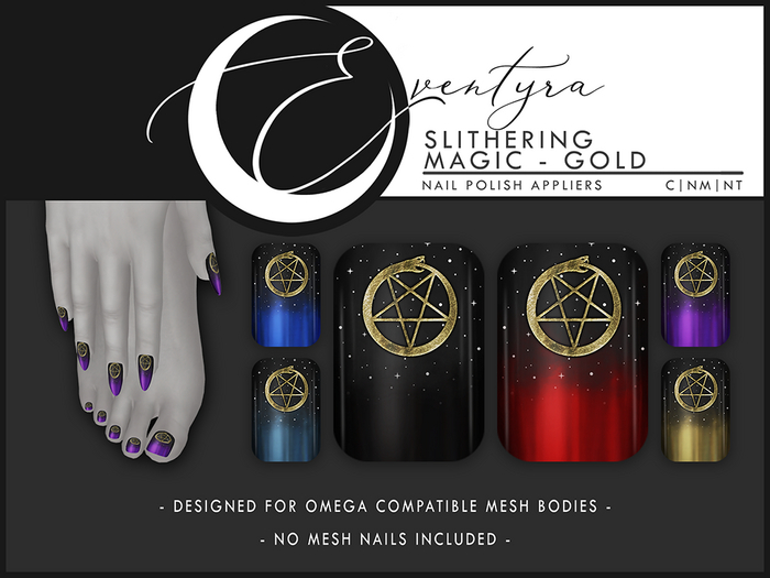 Eventyra - Omega Nail HUD - Slithering Magic - Gold