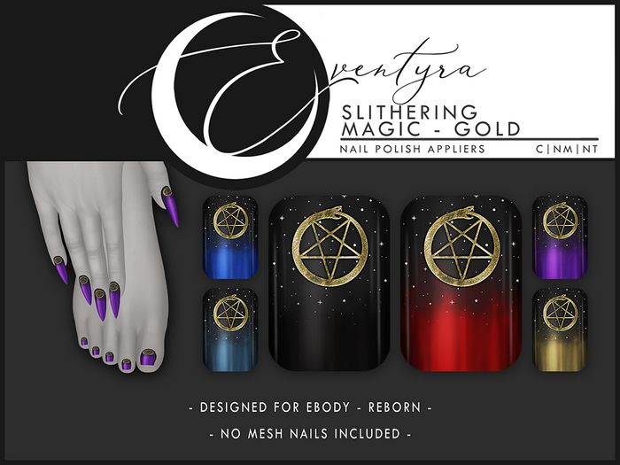 Eventyra - Reborn Nail HUD - Slithering Magic - Gold