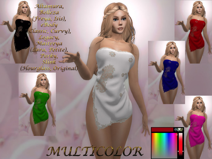 &ML& Dress "Charming" with HUD (multicolor)