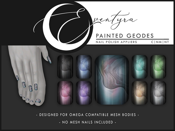 Eventyra - Omega Nail HUD - Painted Geodes
