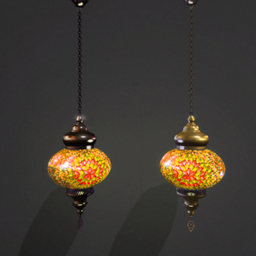Kiyori // Mosaic Hanging Lamp Golden