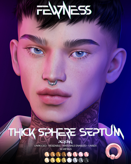 Fewness - Thick Sphere Septum Piercing