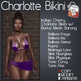 ~TL~ Charlotte Indigo Cherry Bikini
