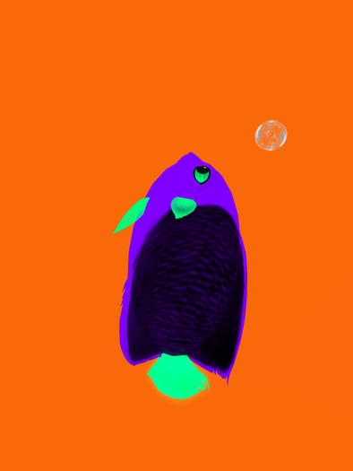 (7S) Common Fish: Blacklight Rock Beauty