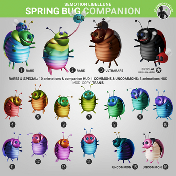 Second Life Marketplace - SEmotion Libellune Spring Bug Companion COMMON 04