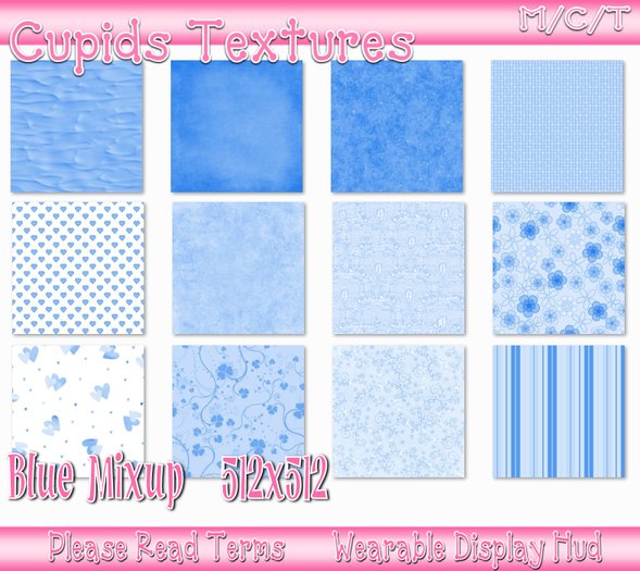 12 BLUE MIXUP Textures