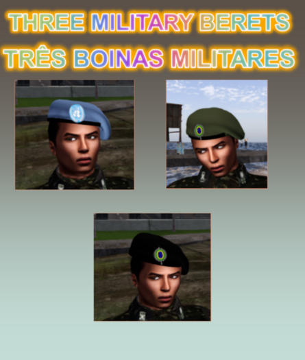 MILITARY BERETS BRAZIL AND UNITED NATIONS