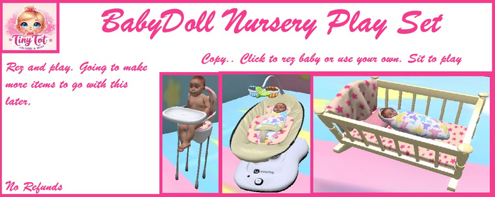 TTV BABYDOLL NURSERY SET WITH DOLL