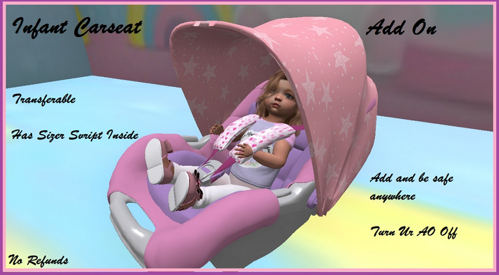 TTV INFANT ARSEAT ADD ON PINK STARS