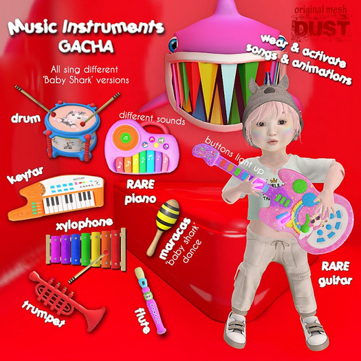 2 DUST: Toy Piano - bby shark [add] RARE